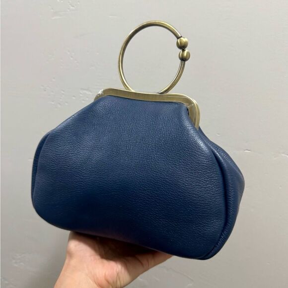 Unique Style Handmade Genuine Pebble Leather Top Handle Kiss-lock Bag/Crossbody - Picture 6 of 14